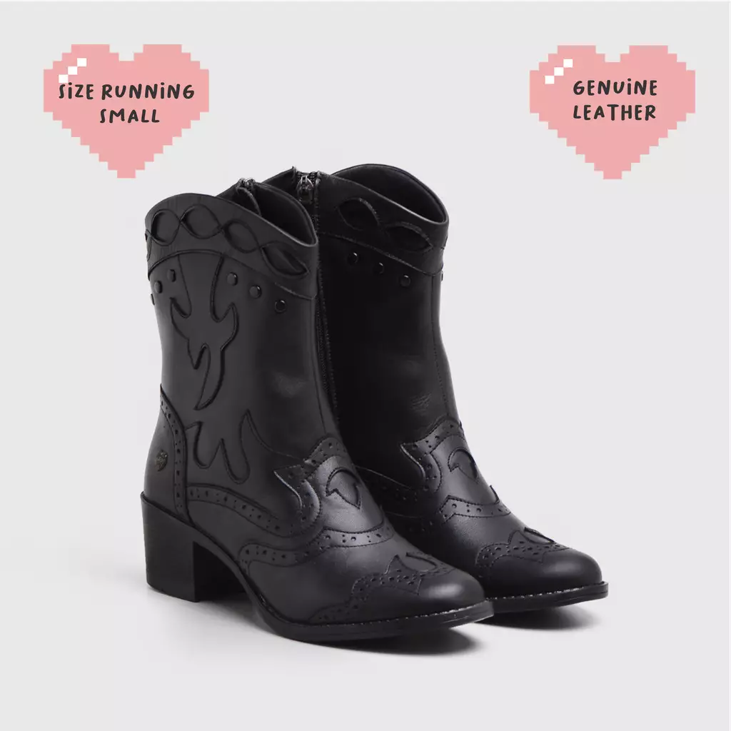 Nataca Boots Genuine Leather Black