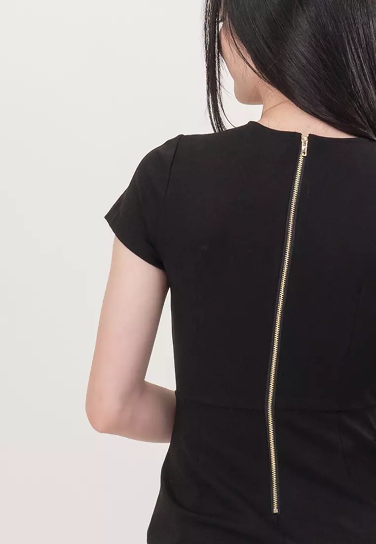 Back-zip Mini Dress