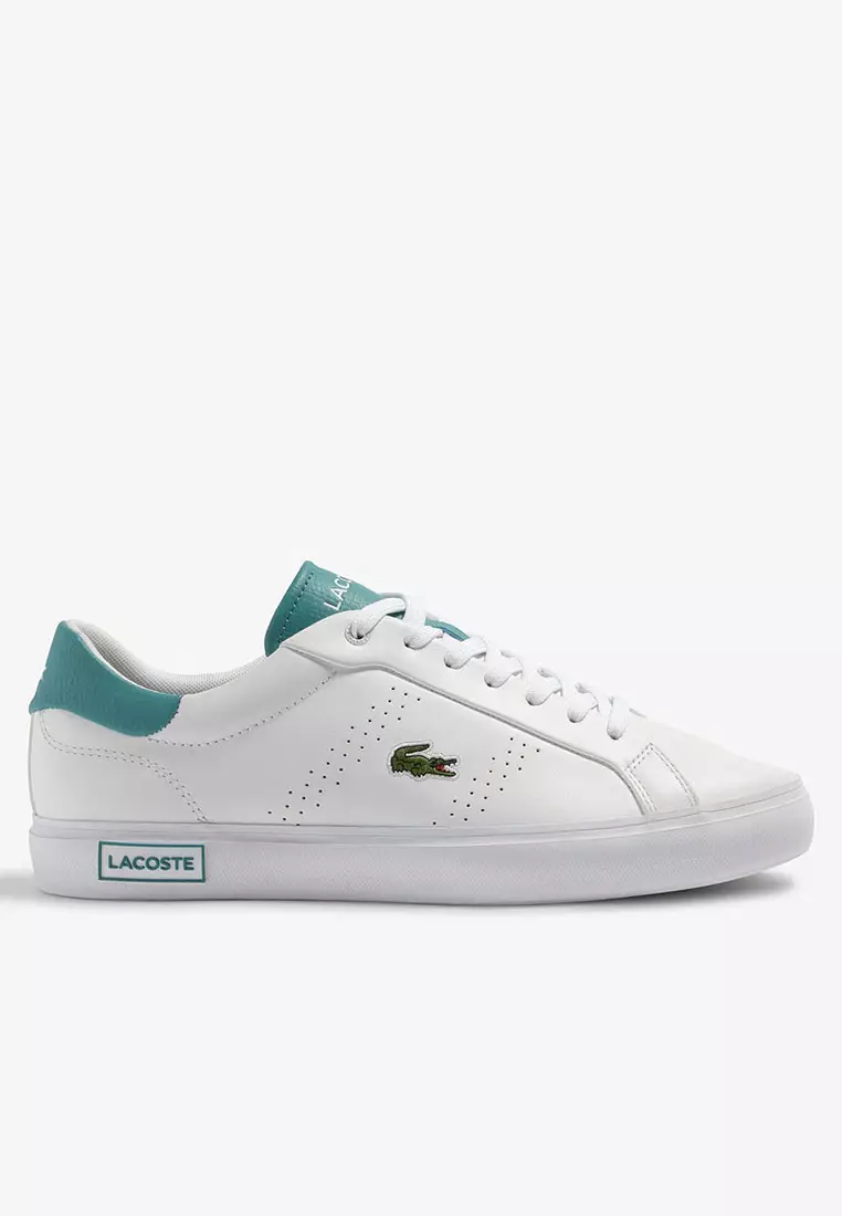 Mens blue lacoste on sale trainers