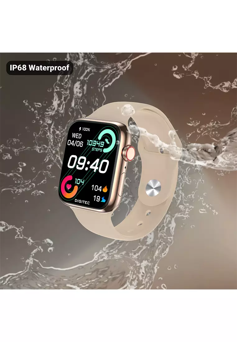 Digitec VISION MINI - Smartwatch - Jam Tangan Pintar Wanita - Rosegold - Rubber Strap