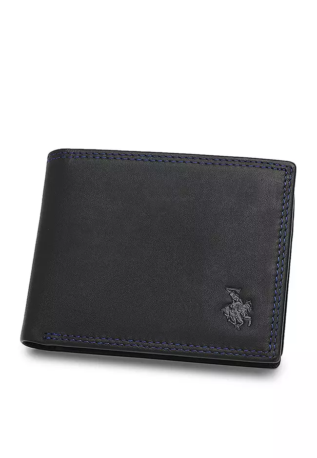 Men's Genuine Leather RFID Blocking Wallet - Black