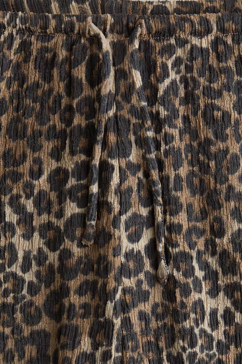 Textured jersey trousers