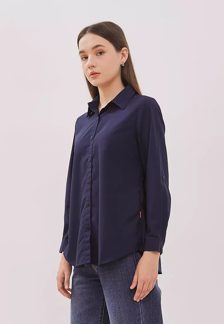 DUST Kemeja Atira Navy (D.116500)