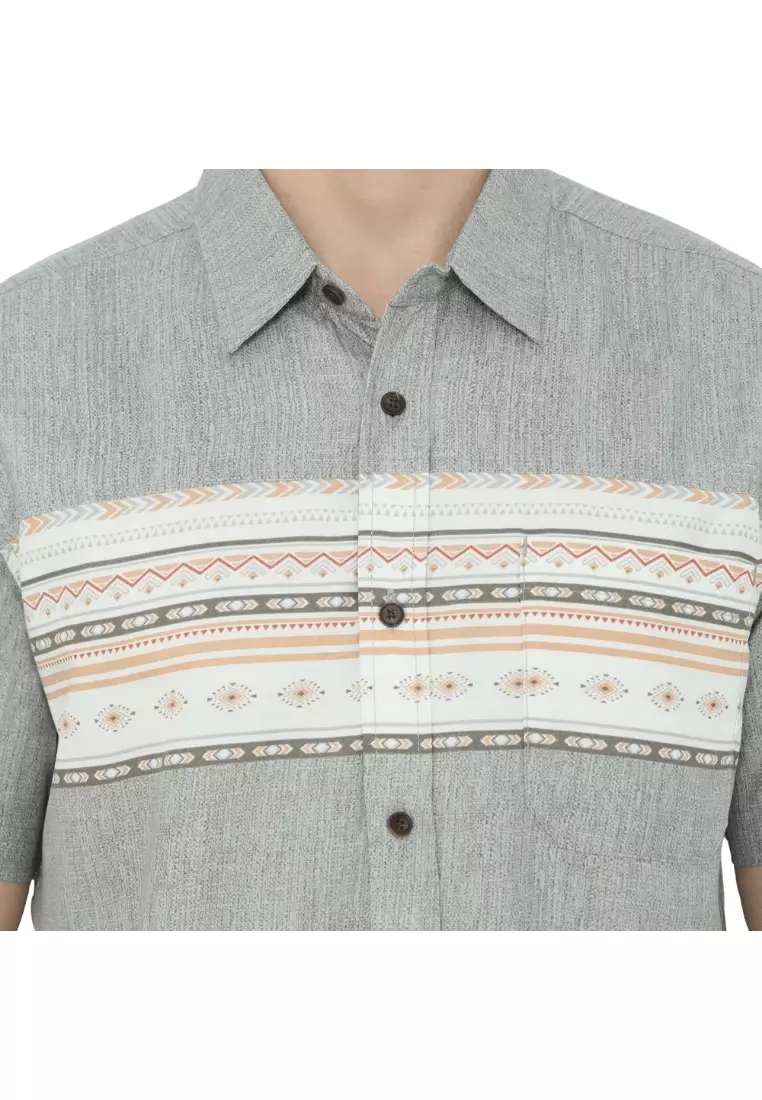 POLICE Kemeja Printing Cotton Soft Regular Fit Pria