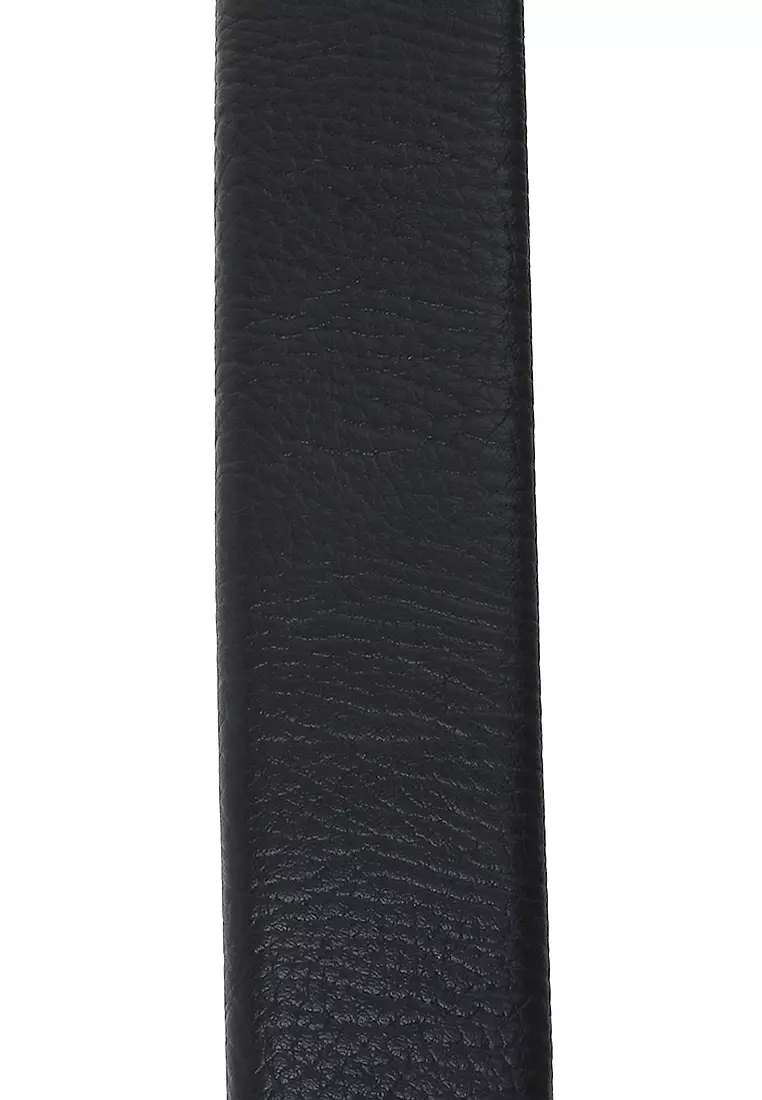 Hazel Gesper Belt Ikat Pinggang Pria Sabuk Casual Elegan V Material Leather Kulit ORIGINAL - Black