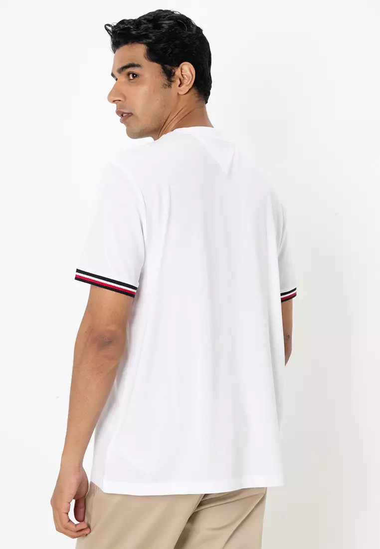 Global Stripe Cuff Tee - Tommy Mainline