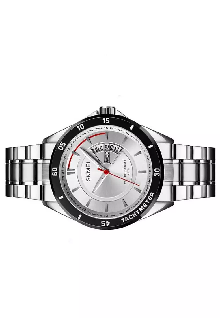 Jam Tangan Analog Pria Design Modern Waterproof Strap Tali Material Stainless Steel BX21 ORIGINAL