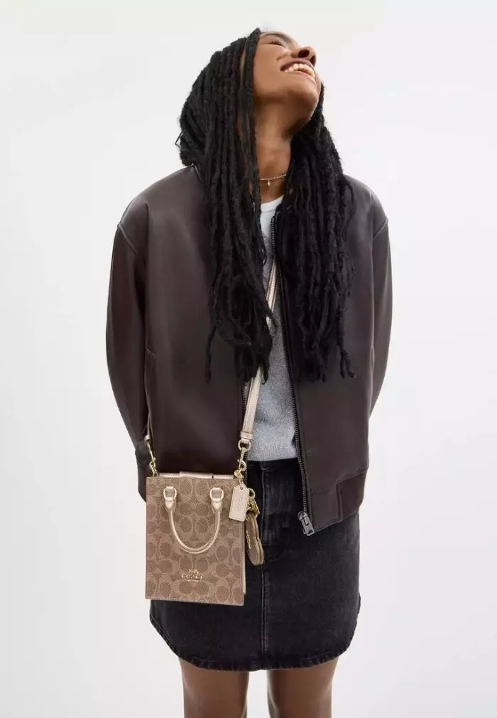 Boxed Mini Tote Bag And Mirror Bag Charm Set