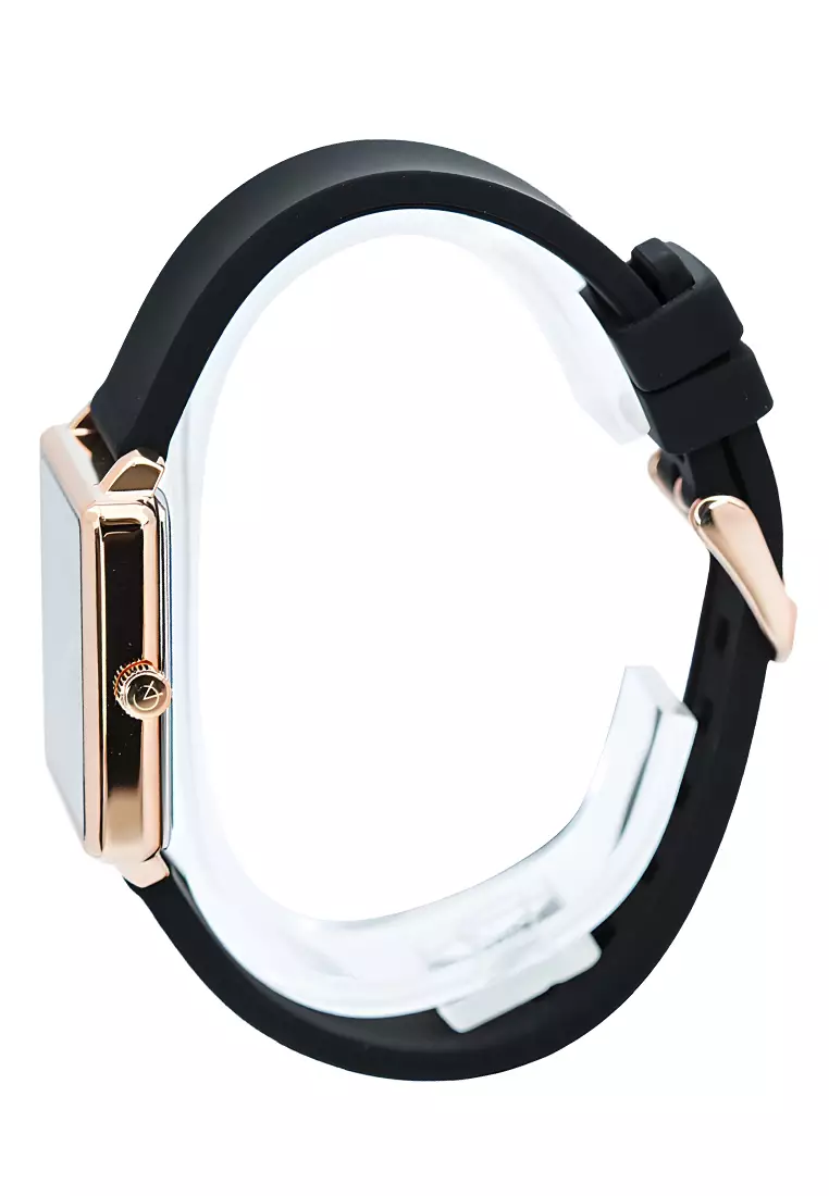 Alexandre Christie Passion - Jam Tangan Analog Wanita - Rosegold Case - Black Rubber Strap - 2810LDRRGBA
