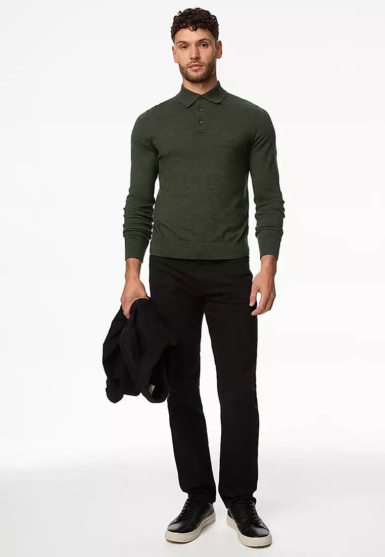 Cotton Rich Tipped Knitted Polo Shirt