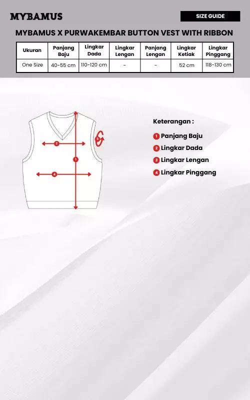 Button Vest With Ribbon - Broken White M19028 R31S2