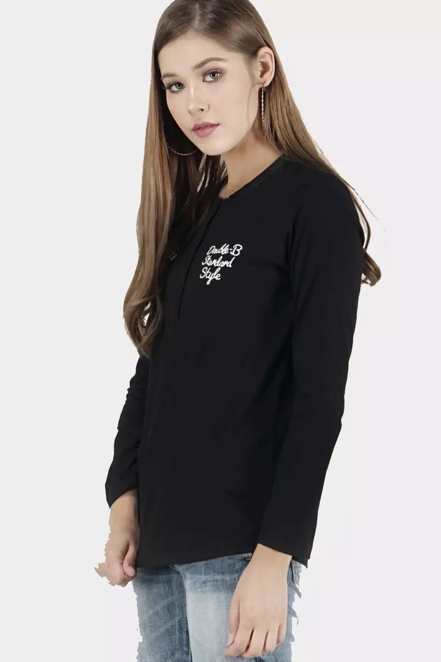 Kaos Wanita Mesh Black