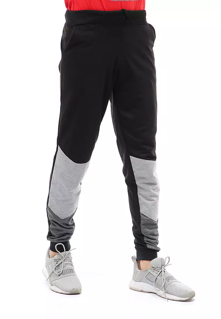 Locko Long Pants Celana Jogger Training Pria Material Baby Terry ORIGINAL - Black