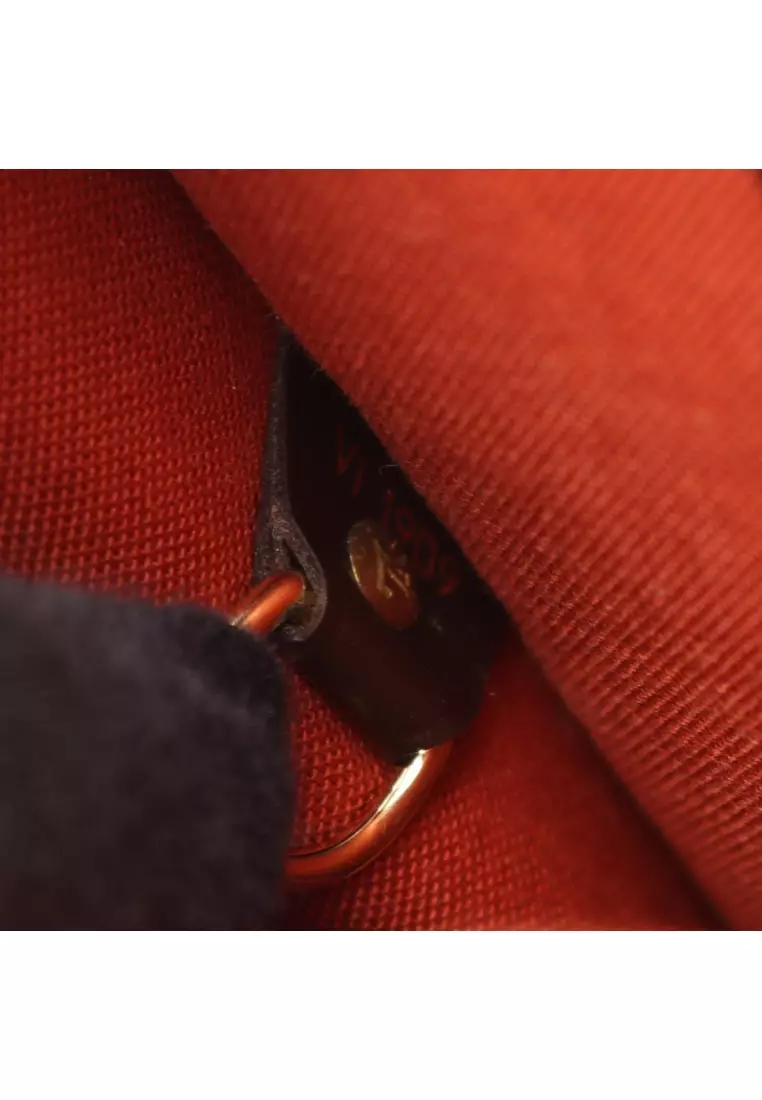 Pre-Loved Louis Vuitton portobello Damier  ebene Shoulder bag PVC leather Brown