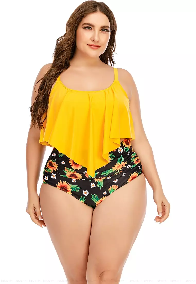 Buy SEA GROVE Plus Size 2PCS Sling Bikini Swimsuit Online