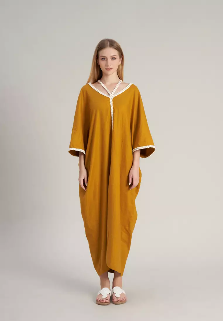 De Soleil Midi Linen Dress