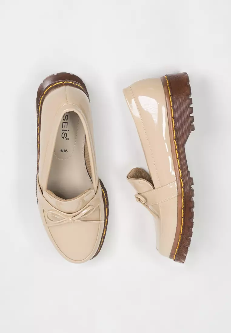 Seis Vini Sepatu Docmart Wanita Series-CREAM