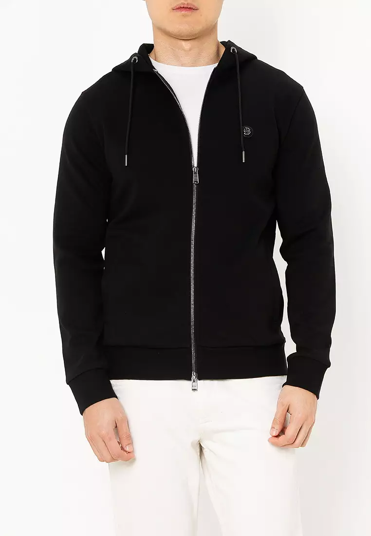 Buy BOSS Double B Monogram Zip Up Hoodie - BOSS Business