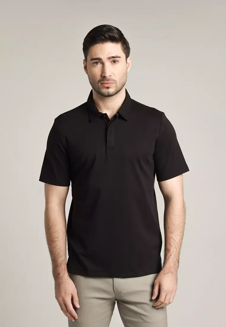 MOC - Kaos Polo Pria Lengan Pendek Ciro - Black