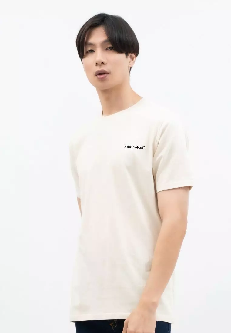 Houseofcuff T-shirt Kaos Polos Pendek Cream Tersedia Size S - 4XL