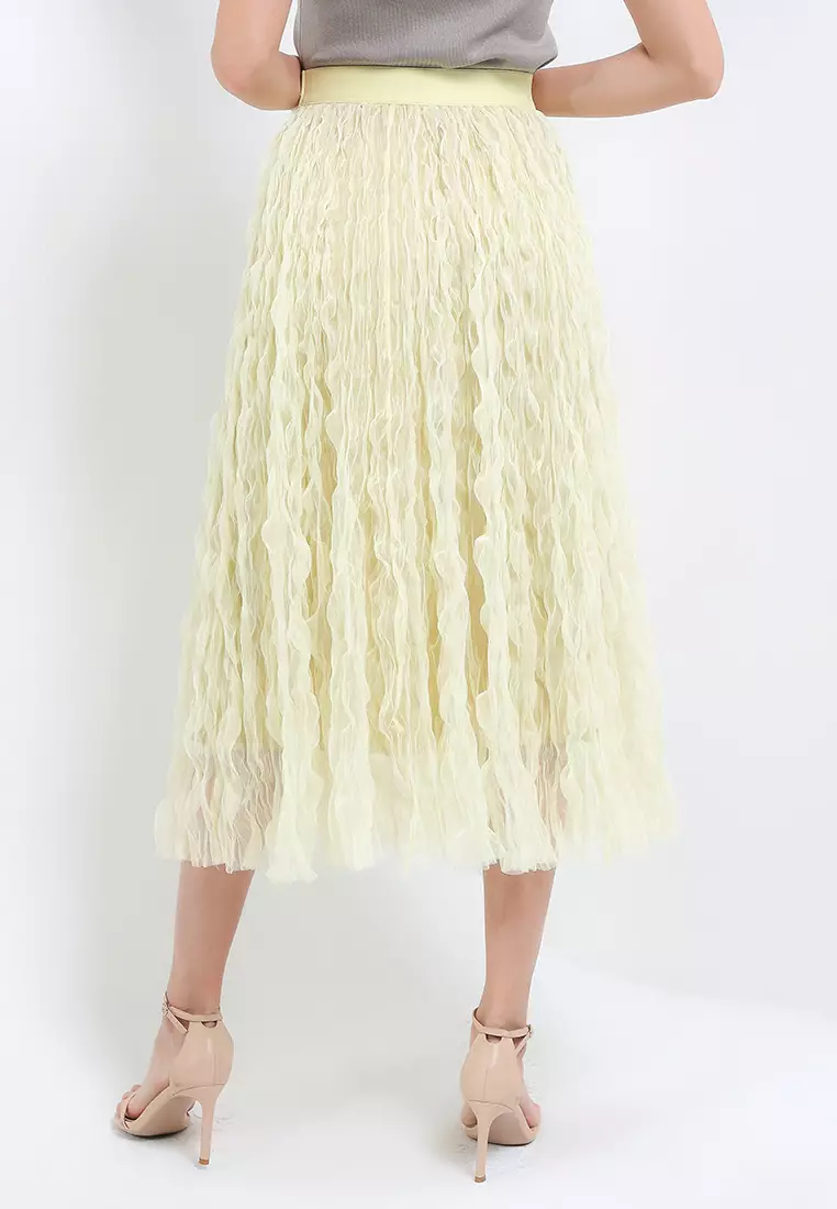 Crinkle Pleated Tutu Skirt