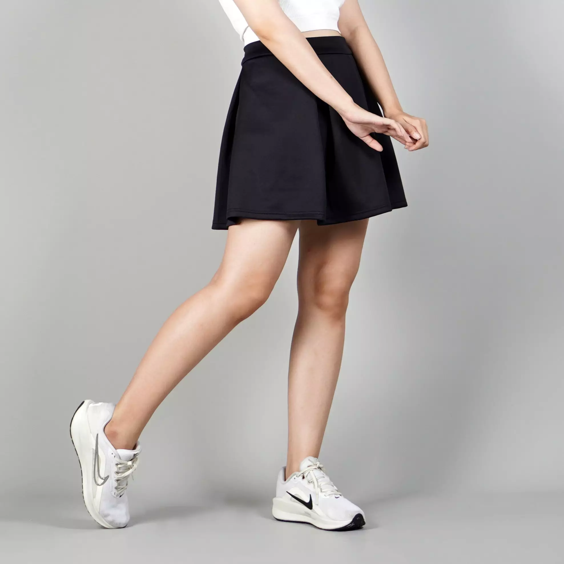 YEPPO Skirt Rok Mini Rok Pendek Mini Skirt Korean Style - HITAM
