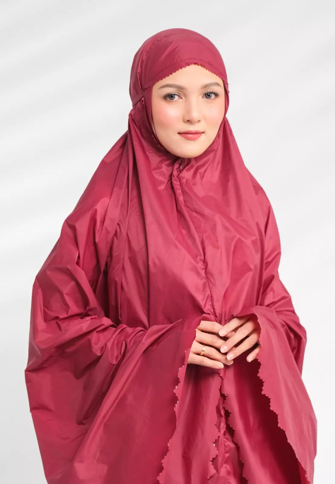 Devania Prayer Set Majesty Maroon - Mukena Dewasa Polos 2 in 1 - Bahan Parasut