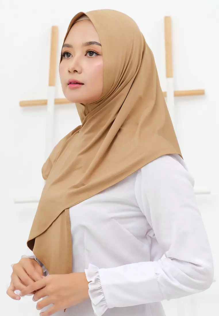 Jilbab Wanita Instan Curve Hijab Khaki