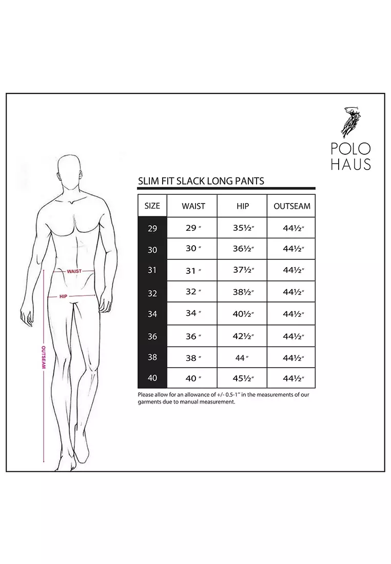 Polo Haus - Men’s Tetoron Rayon Slim Fit Flat Front Formal Slack