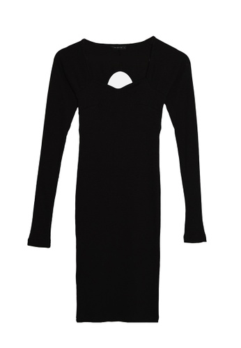 Trendyol black Cut Out Detail Knitted Dress 092F6AAC231E80GS_1