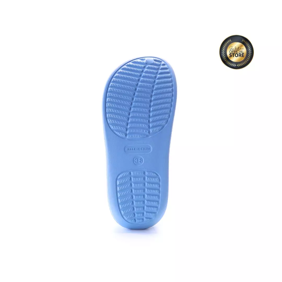 ZANDILAC - SANDAL WANITA DEWASA CH210315WD sandal japit wedges full karet BIRU LAUT