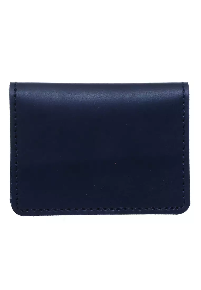Zackly Card Holder Wallet Kartu Slim Many Slot Handmade Material Genuine Leather 03 ORIGINAL - Blue