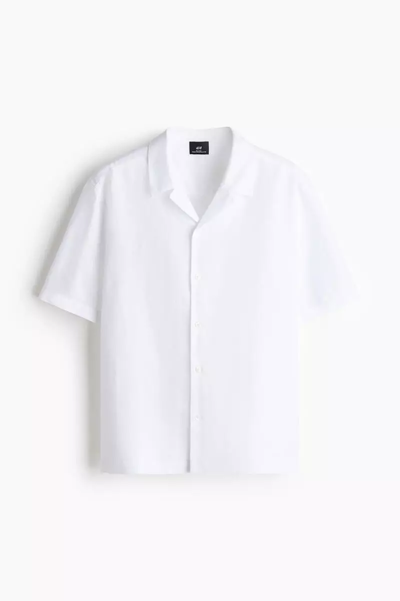 Relaxed Fit Linen-blend resort shirt