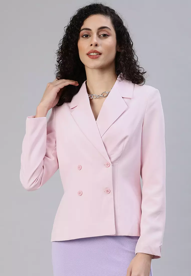 London Rag Pink Buttoned Lapel Blazer 2024