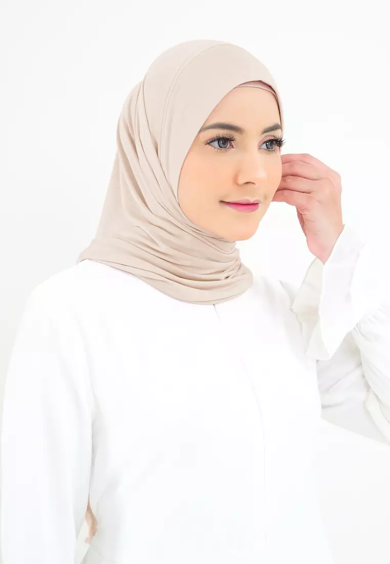 Cotton Bee - Syahira Segitiga Instan | Hijab Jersey | Kerudung Instan - Butter Corn