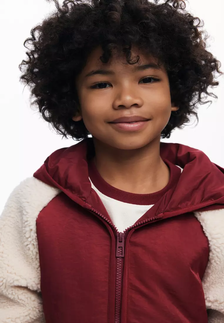 Fleece jacket with hood