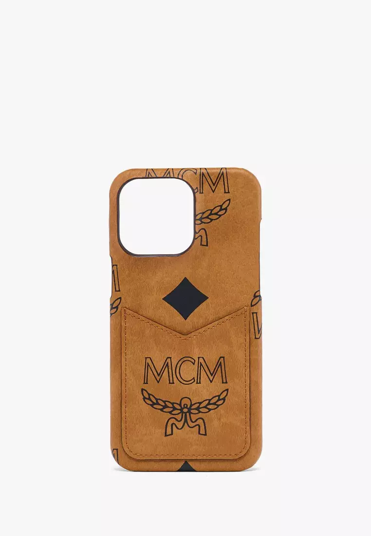 MCM iPhone15pro ケース iPhone 15 Pro iPhone 15 Pro ケース - モノグラムレザー Blue