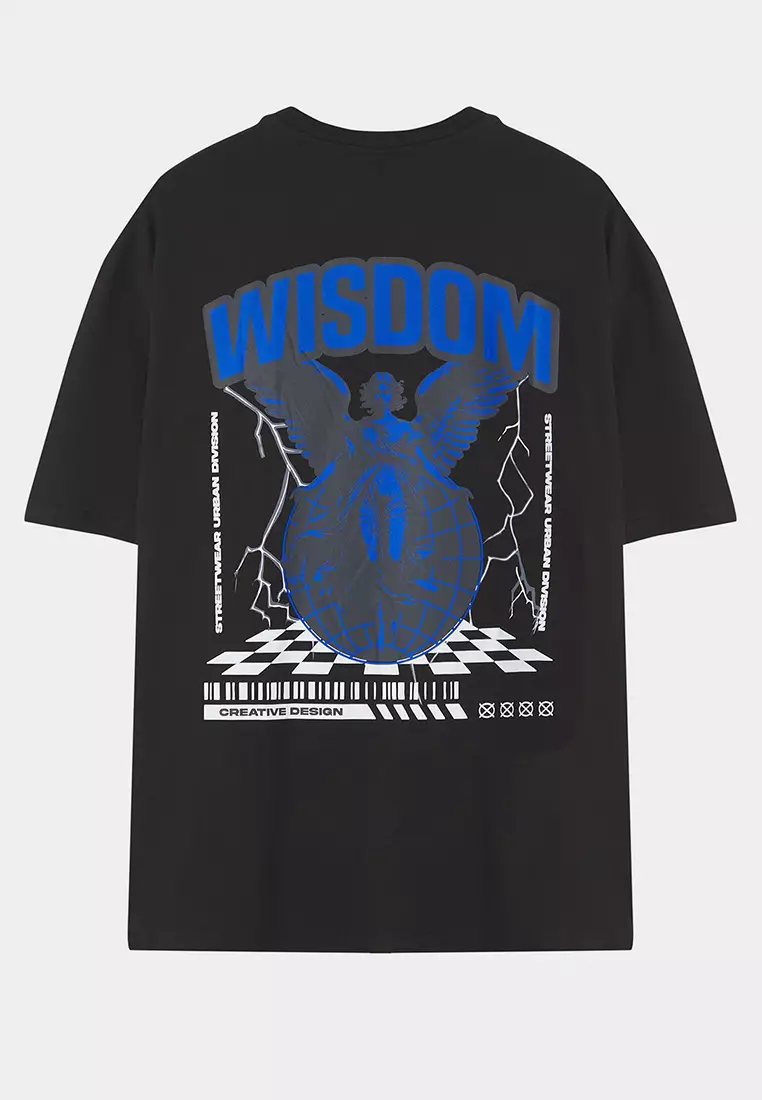 Ethnic Pattern Short Oversize T-Shirt