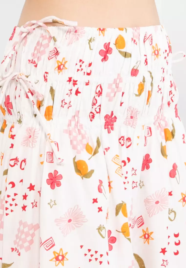 Daisy Shirred Maxi Skirt