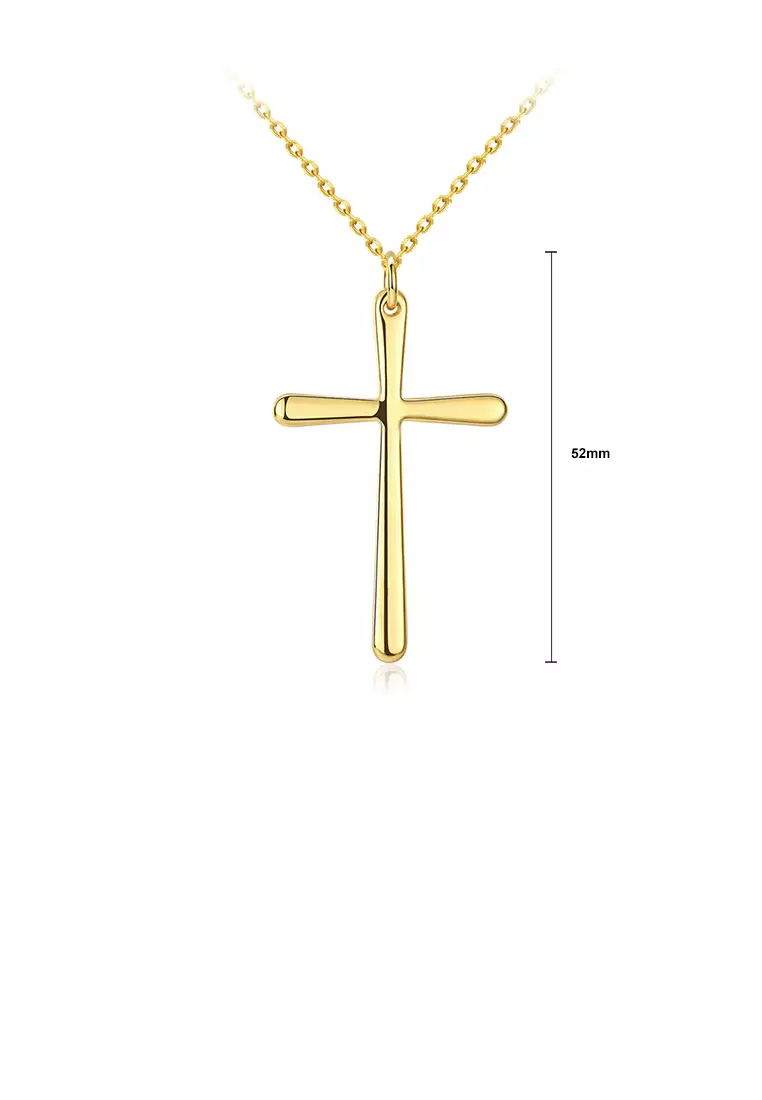 Gold cross necklace sale