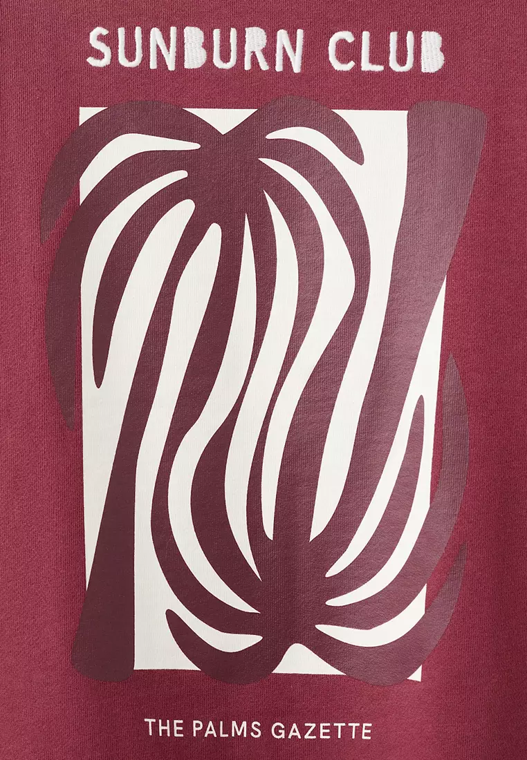 寬鬆印花棉質衛衣