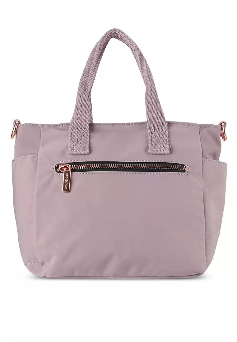 Rose Gold Series Crinkle Nylon Convertible Top Handle Bag
