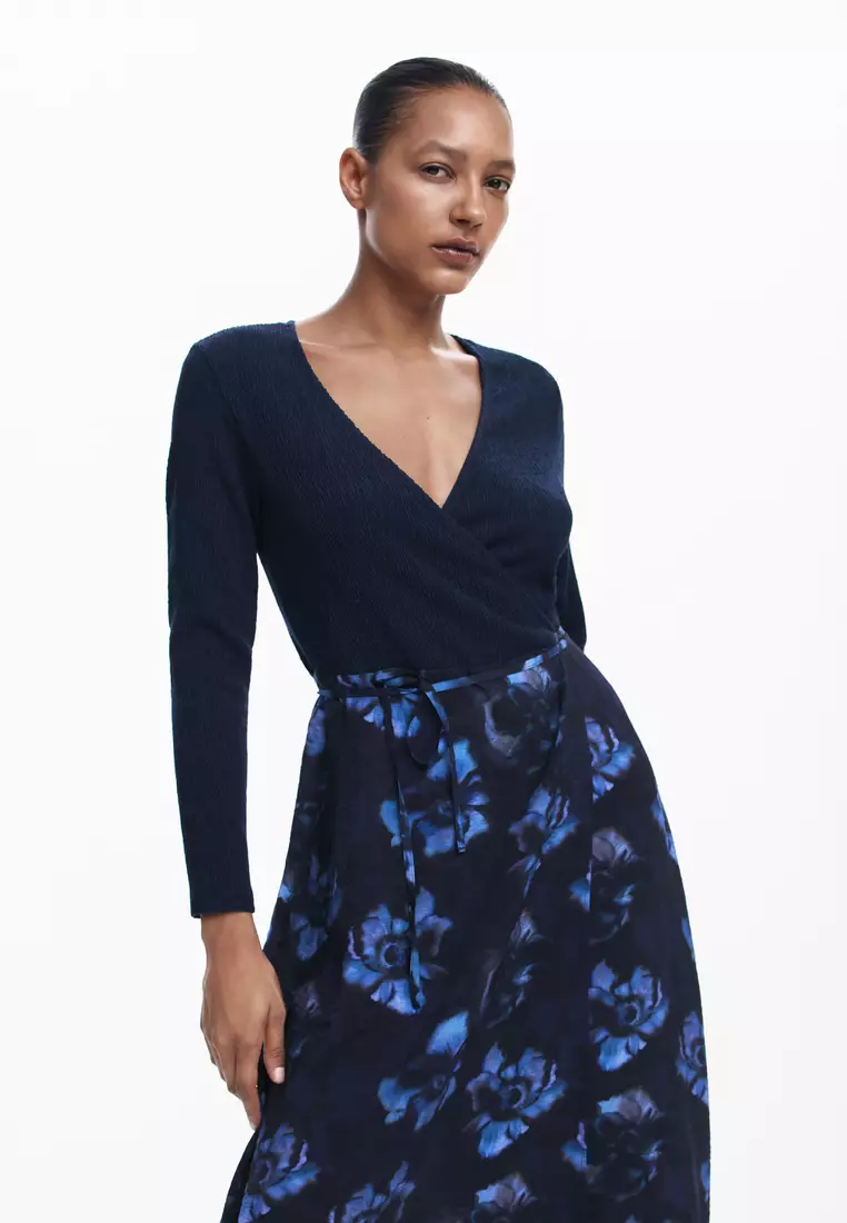 Desigual Woman Combined midi dress.