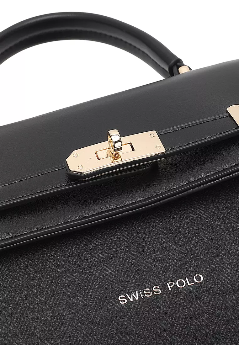 Women's Top Handle Bag / Sling Bag / Crossbody Bag / Shoulder Bag - Black