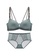 ZITIQUE green Women's Simple Design Non-wired Seamless Front Buckle Push Up Lingerie Set (Bra And Underwear) with Multiple-ways Back Straps - Green 51081US21EEB00GS_1