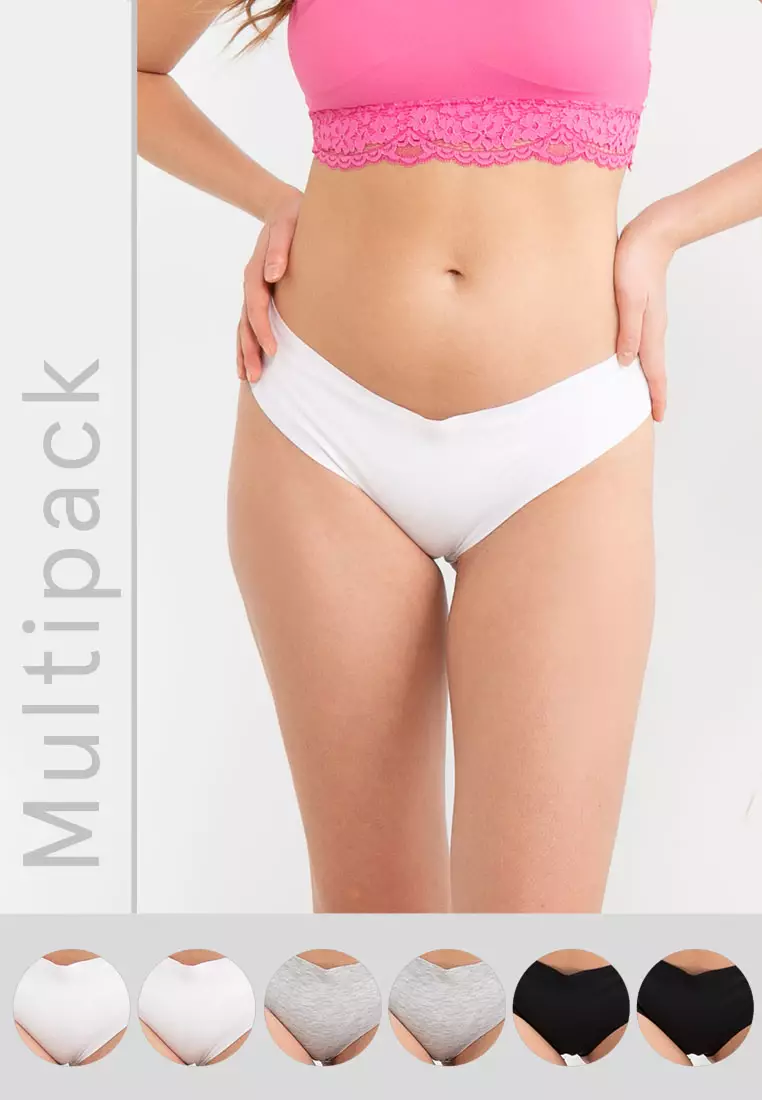 Essentials Women's 6-Pack Cotton Bikini Underwear