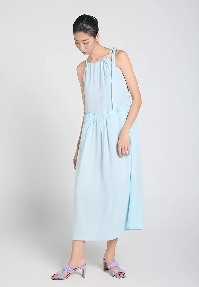 The Tie-Shoulder Linen Dress