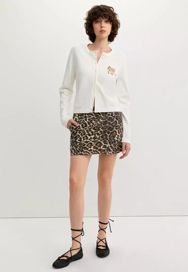 Embroidered Cardigan - Ivory