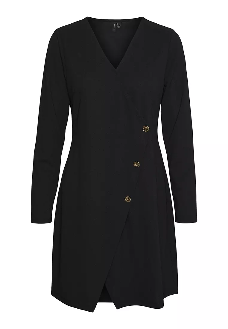 Enge V-Neck Blazer Dress