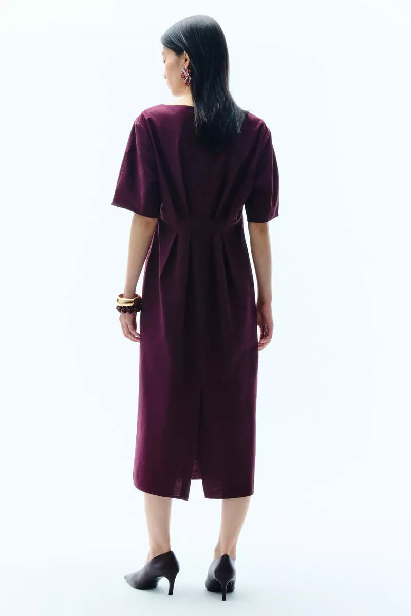 Waisted midi dress